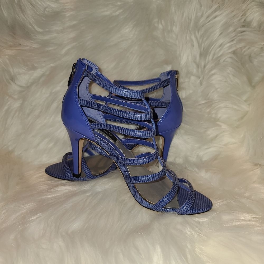Black House White Market Blue Lizard print Adrianne heels - size 6.5